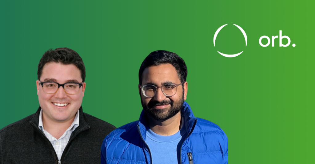 Orb founders on green background.